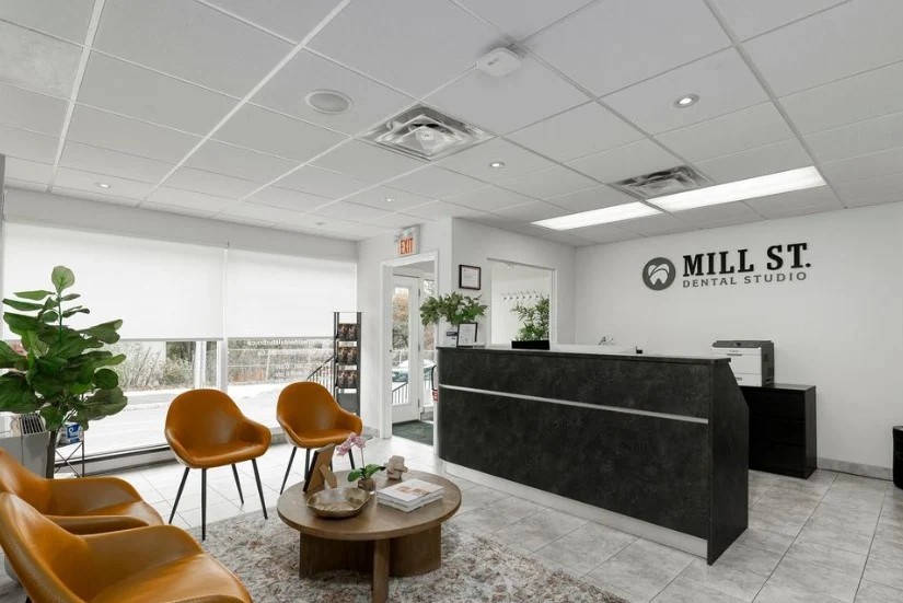 The reception area at Mill Street Dental Studio